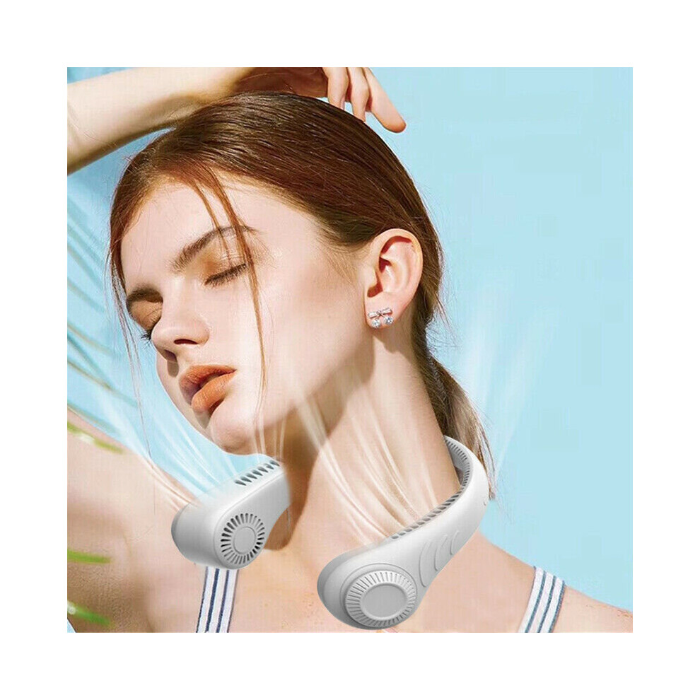 Hands-Free Neck Fan Hanging Bladeless Cooling Fan USB Rechargeable