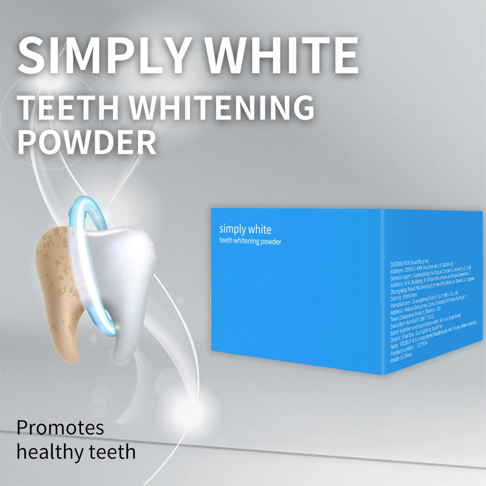 Whitening Teeth Brightening White Powder Reducing Tooth Stains Yellowing Teeth Stains Smoke Stains Dental Plaque Dental Care Teeth Whiteners
