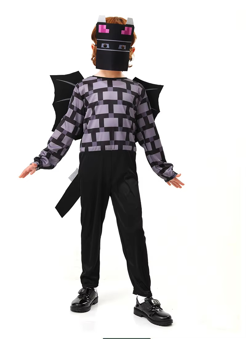 (S 105~115cm) Ender Dragon Ender Dragon Cosplay Clothing Toys MC Childrens Set Childrens Christmas Gifts