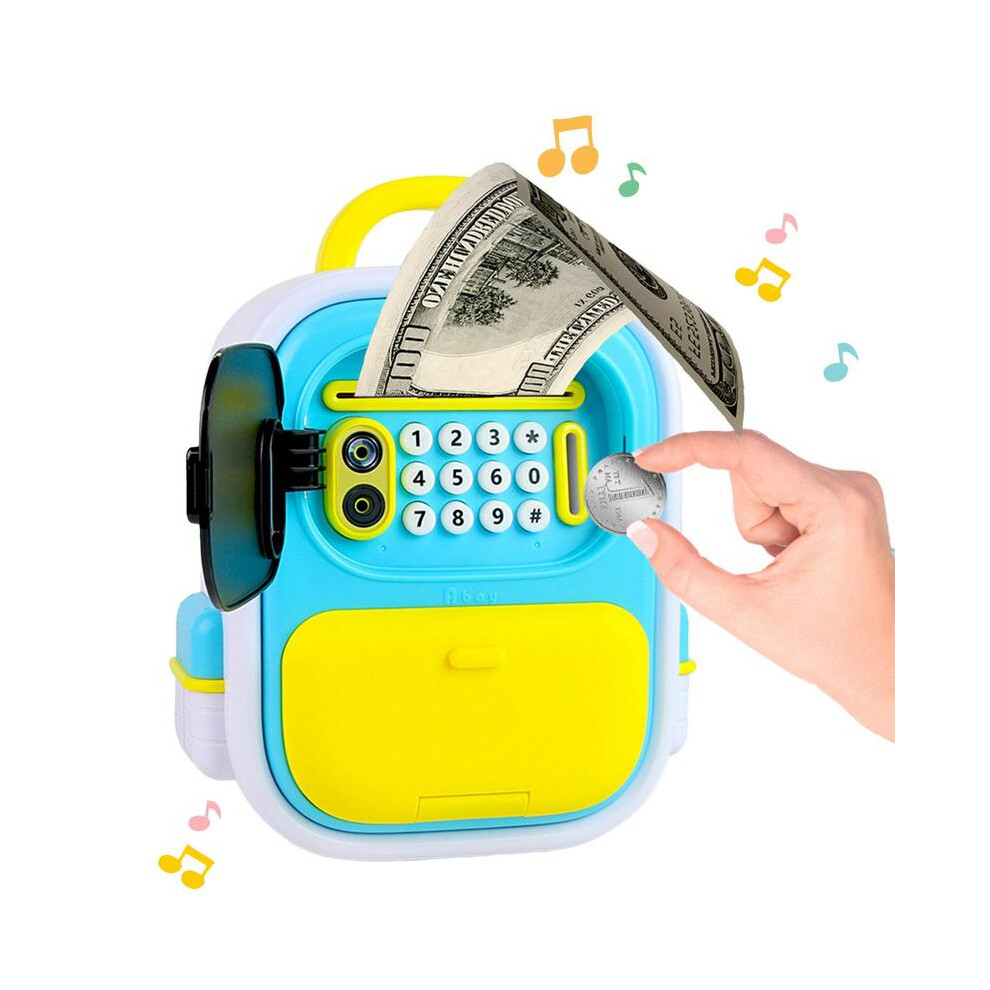 Piggy Bank Money ATM Machine Face Recognition Intelligence Cash Box Kids Japanese Piggy Bank Coin Cash Saving Safe Deposit