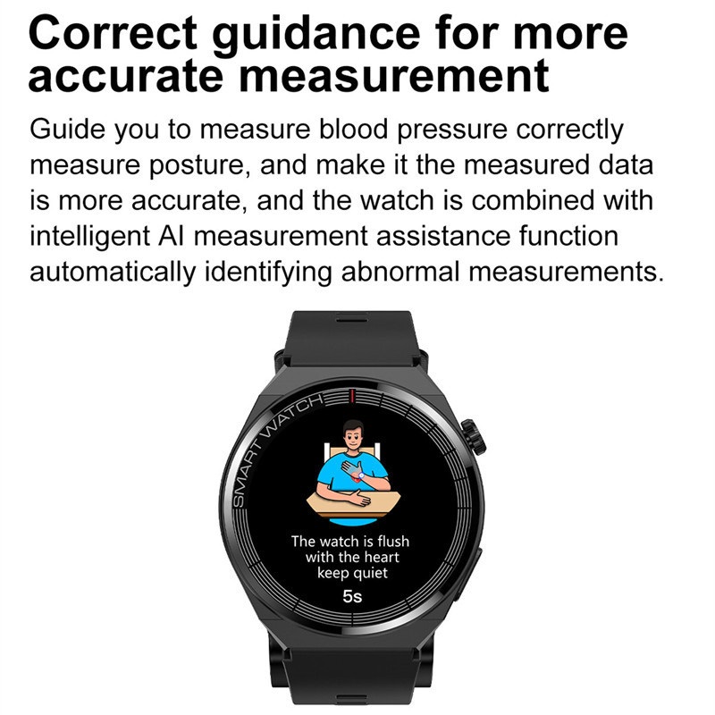 Smart Watch Airbag Pump Airbag ECG Blood Pressure Blood Lipid Health Management Monitoring Men Women Smartwatch