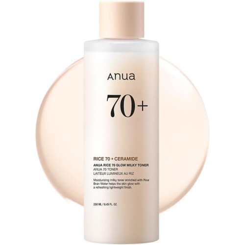 Rice 70 Glow Milky Toner, for Glass Skin, Rice Water, Niacinamide, Ceramides, Panthenol, Non comedogenic, Fungal Acne Safe, Korean Skin Care,