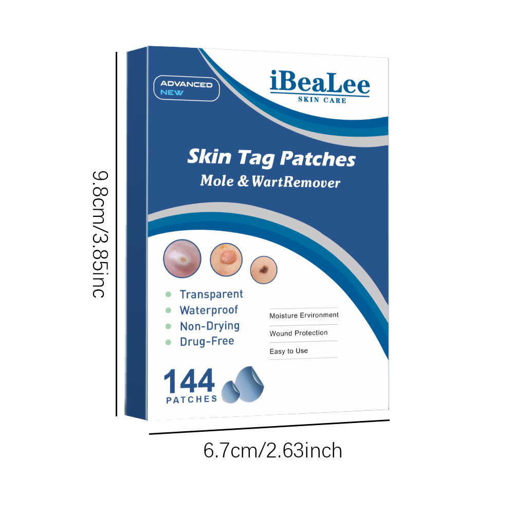 Skin Tag Patches Mole Wart Remover Skin Care Removal 144pcs Patches Kit Fast and Easy Operate Skin Home Removal Tool Face and Neck Repair Daily Care
