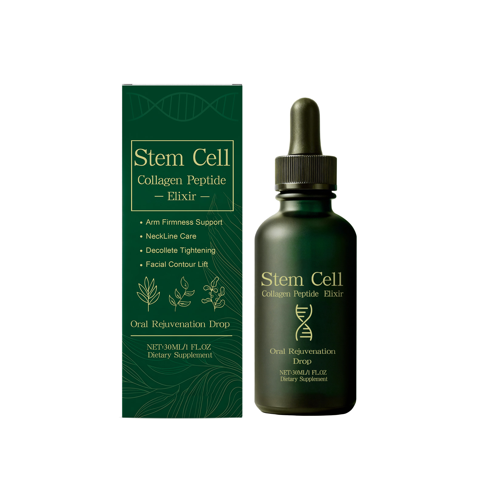 Stem Cell & Collagen Peptide Oral Drops Rich in polyphenols Plant Growth Factors and Highly Active Antioxidant Molecules