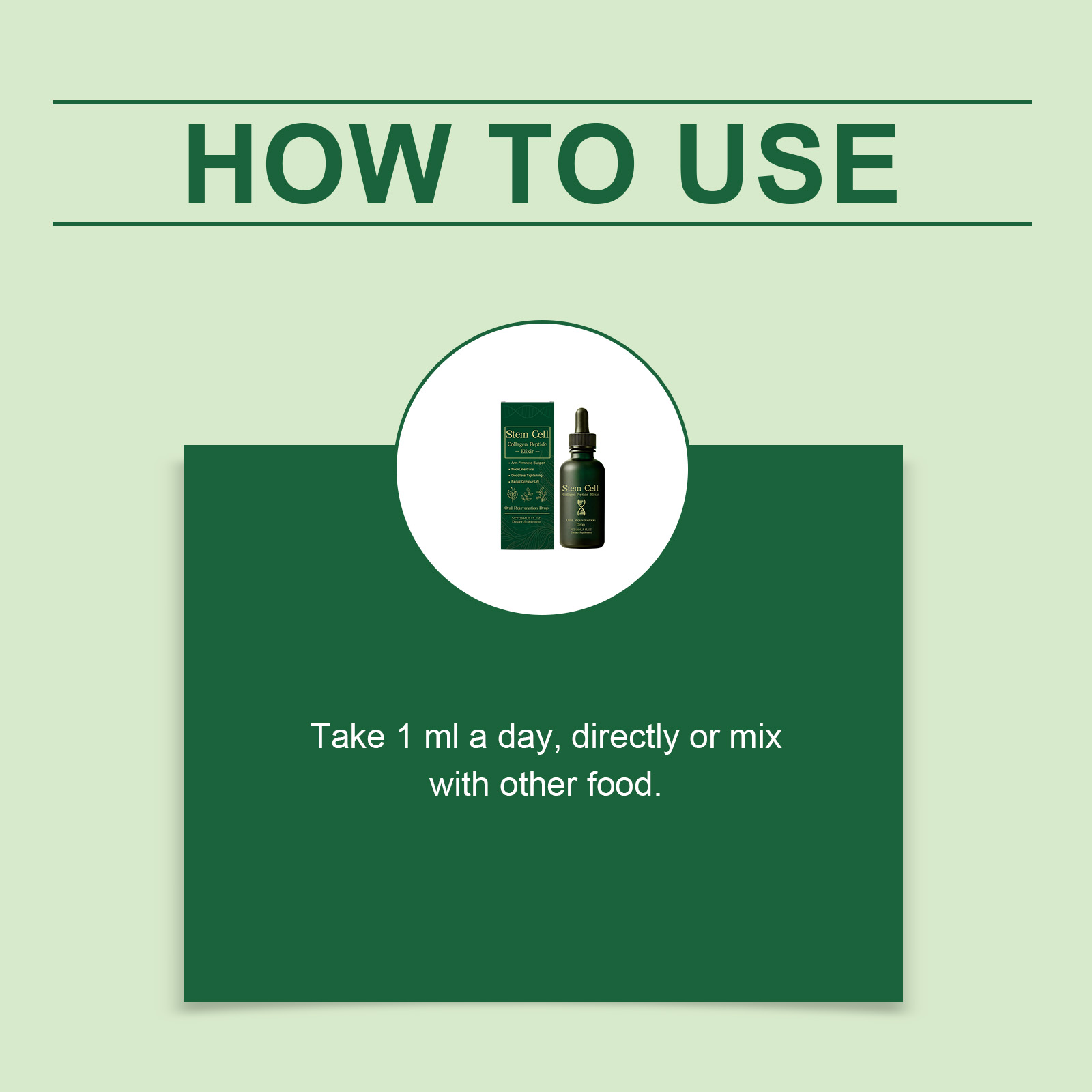 Stem Cell & Collagen Peptide Oral Drops Rich in polyphenols Plant Growth Factors and Highly Active Antioxidant Molecules