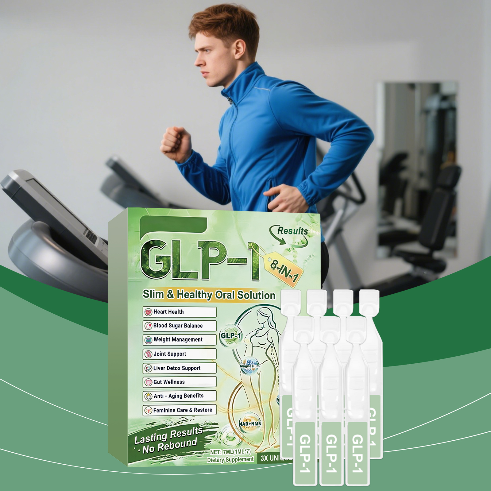 8-IN-1 GLP-1 Health Solution Oral Liquld  Slimming Restores Body Curve, Farewell to Fat Body Shaping Oral Solution