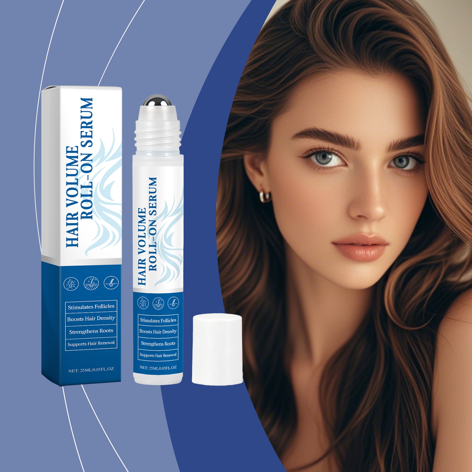 Ginger Hair Growth Oil Nourishing Strengthening Hair Roots Scalp Treatment Hair Loss Serum Moisturizing Hair Care Essence Roller