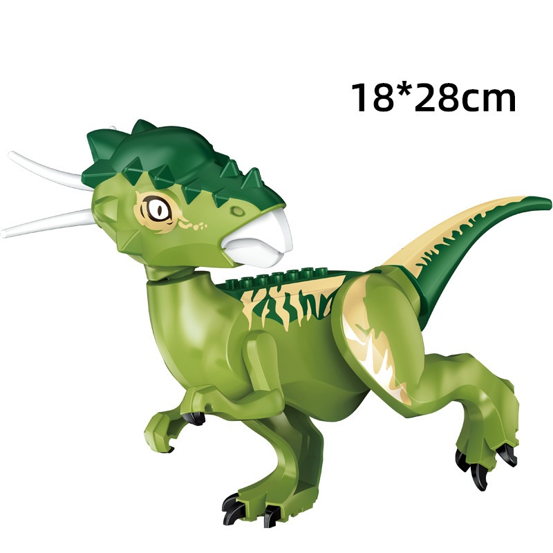 (Dinosaur C) Dinosaur Action Mini Figures Toys Building Set Model Toy Stygimoloch Dinosaur Decoration Stimulate Interest Birthday Gifts for Kids 
