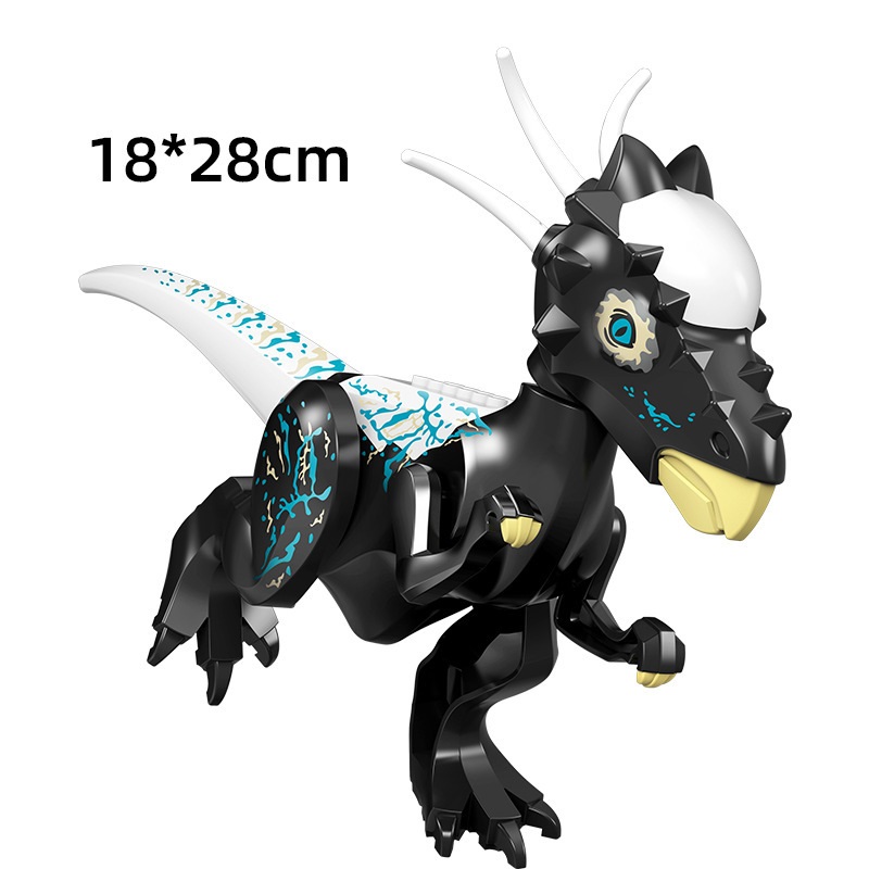 (Dinosaur C) Dinosaur Action Mini Figures Toys Building Set Model Toy Stygimoloch Dinosaur Decoration Stimulate Interest Birthday Gifts for Kids 