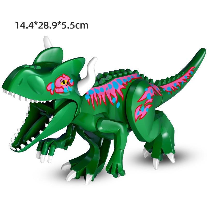 (Dinosaur C) Dinosaur Action Mini Figures Toys Building Set Model Toy Stygimoloch Dinosaur Decoration Stimulate Interest Birthday Gifts for Kids 
