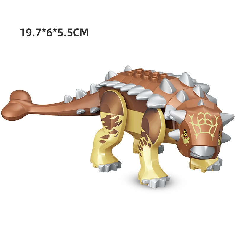 (Dinosaur C) Dinosaur Action Mini Figures Toys Building Set Model Toy Stygimoloch Dinosaur Decoration Stimulate Interest Birthday Gifts for Kids 