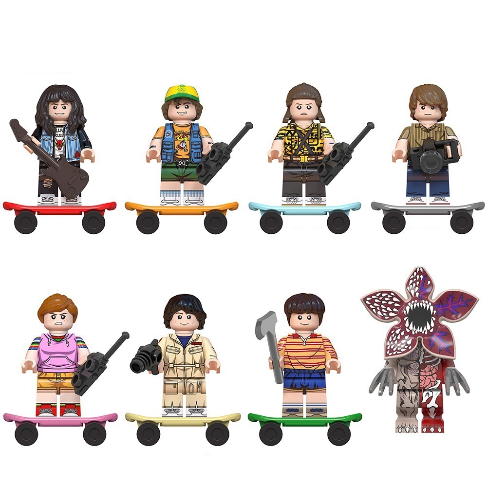 Movie Series Building Blocks Cartoon Anime Minifigures with Skateboard Children Toys Christmas and Halloween Gifts