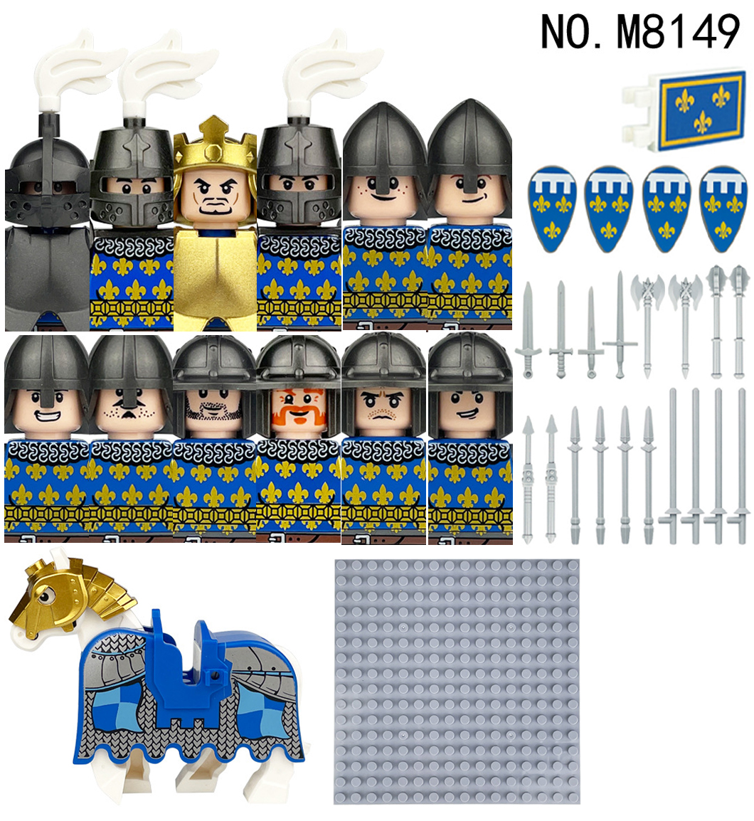 (Style G) Medieval Knights Military Dragon Soldiers Building Blocks of Ancient Castles Mini Figures Fits Lego