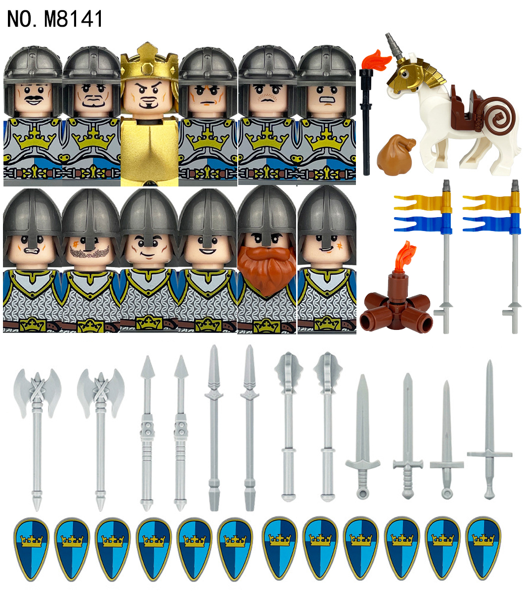 (Style G) Medieval Knights Military Dragon Soldiers Building Blocks of Ancient Castles Mini Figures Fits Lego