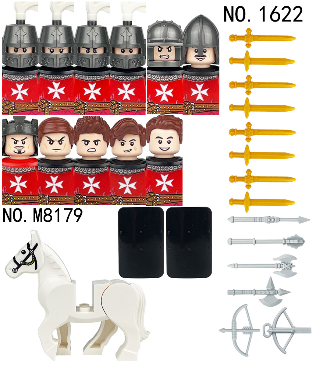(Style G) Medieval Knights Military Dragon Soldiers Building Blocks of Ancient Castles Mini Figures Fits Lego
