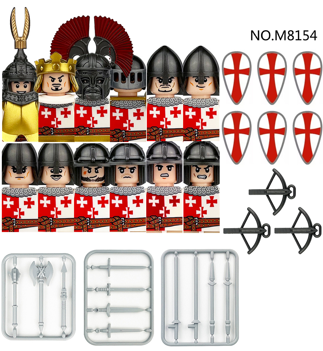 (Style G) Medieval Knights Military Dragon Soldiers Building Blocks of Ancient Castles Mini Figures Fits Lego