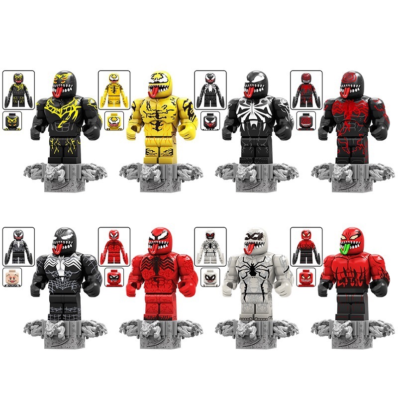 (Venom A) Kids Building Blocks Superhero Venom Minifigure Kid Toy Bitrhday Gift Fits Lego