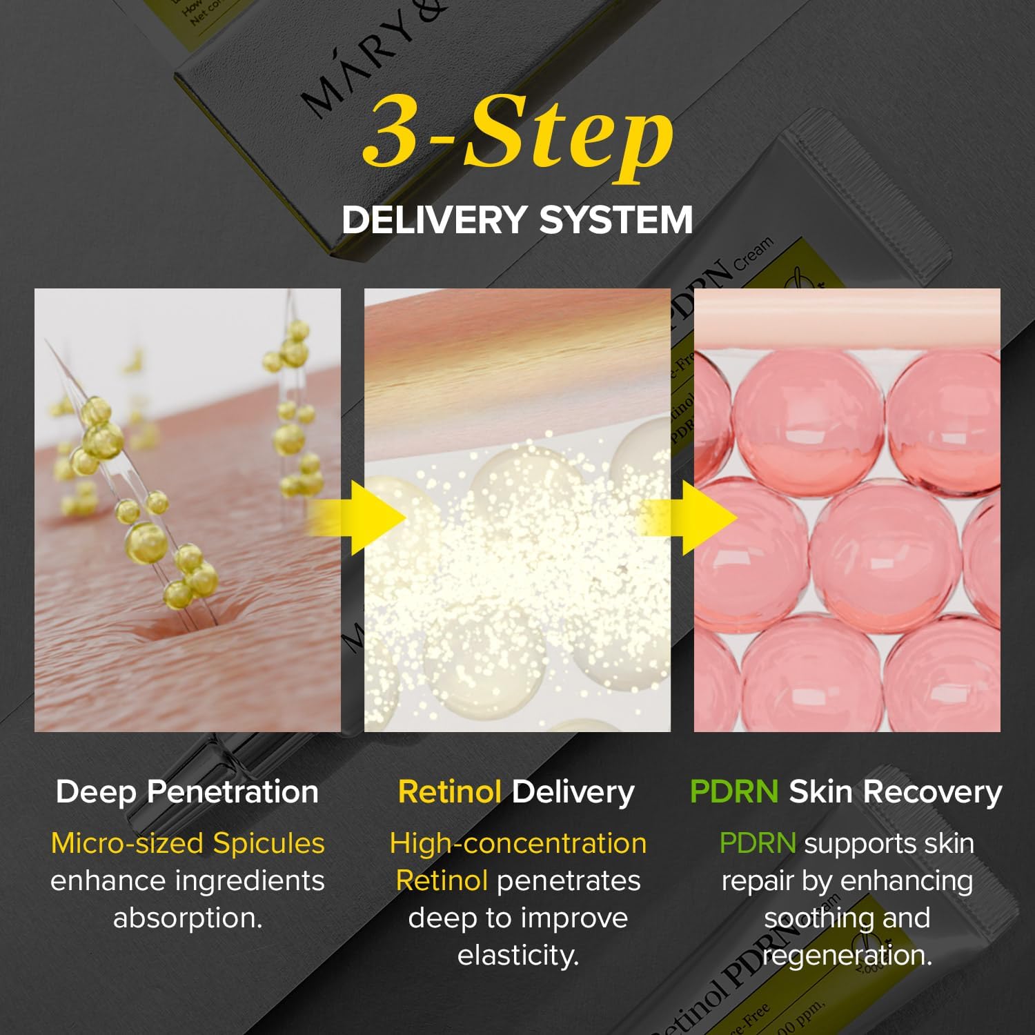MaryMay Spicule Retinol PDRN Cream Korean Face Moisturizer Marine Spicules Nano Liposome Pore Texture Firming Treatment Ceramide Panthenol Sensitive Skin 15g