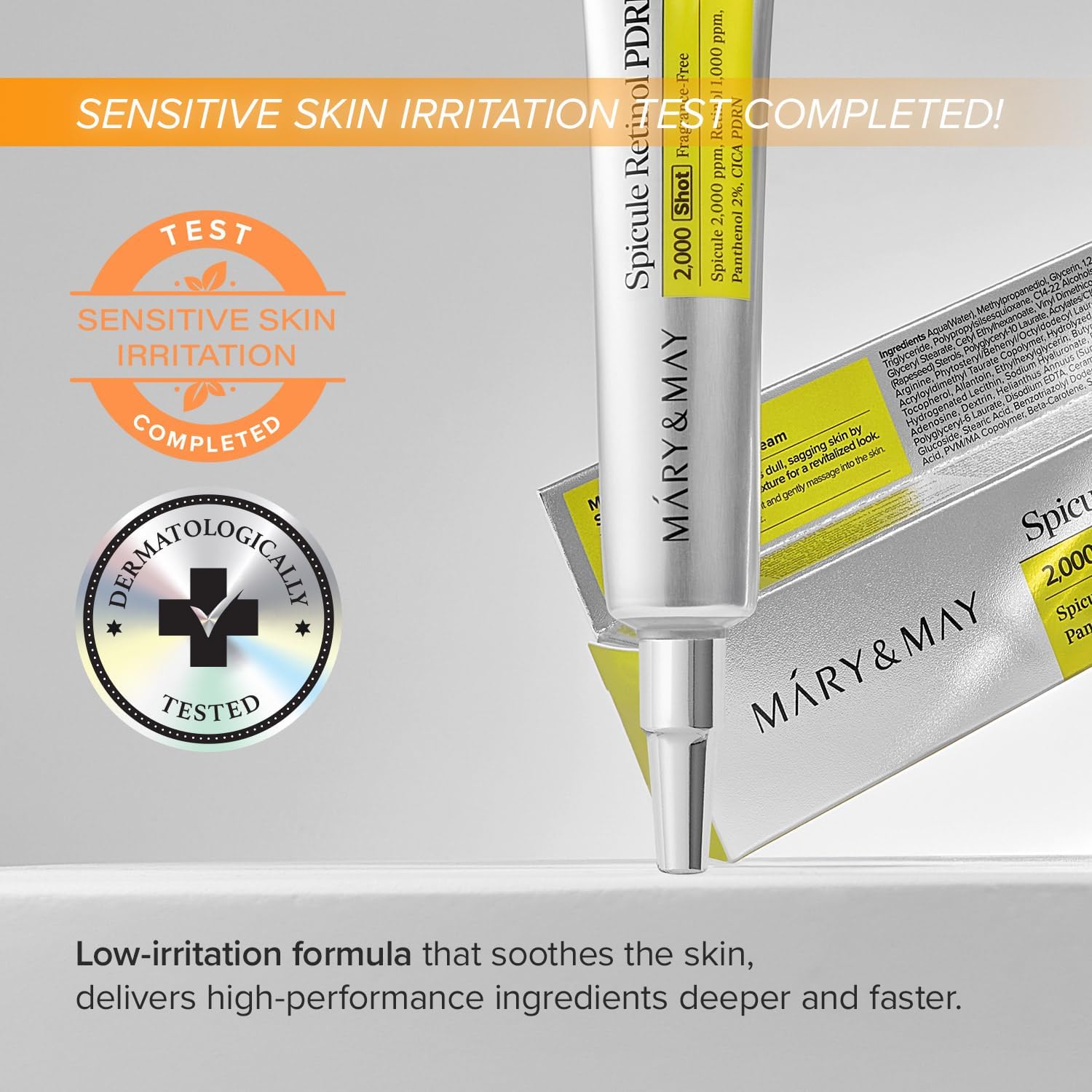 MaryMay Spicule Retinol PDRN Cream Korean Face Moisturizer Marine Spicules Nano Liposome Pore Texture Firming Treatment Ceramide Panthenol Sensitive Skin 15g