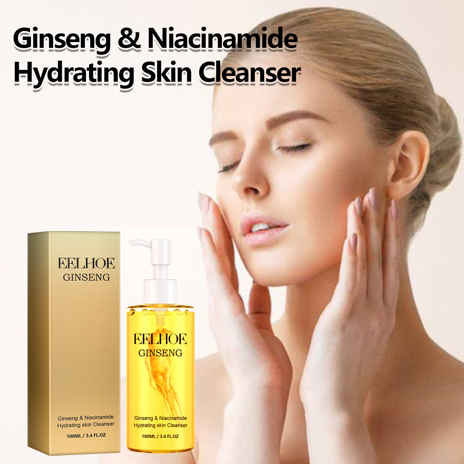 Ginseng Facial Cleanser For Gentle Deep Cleansing Moisturizing And Easy Rinse Daily Face Wash