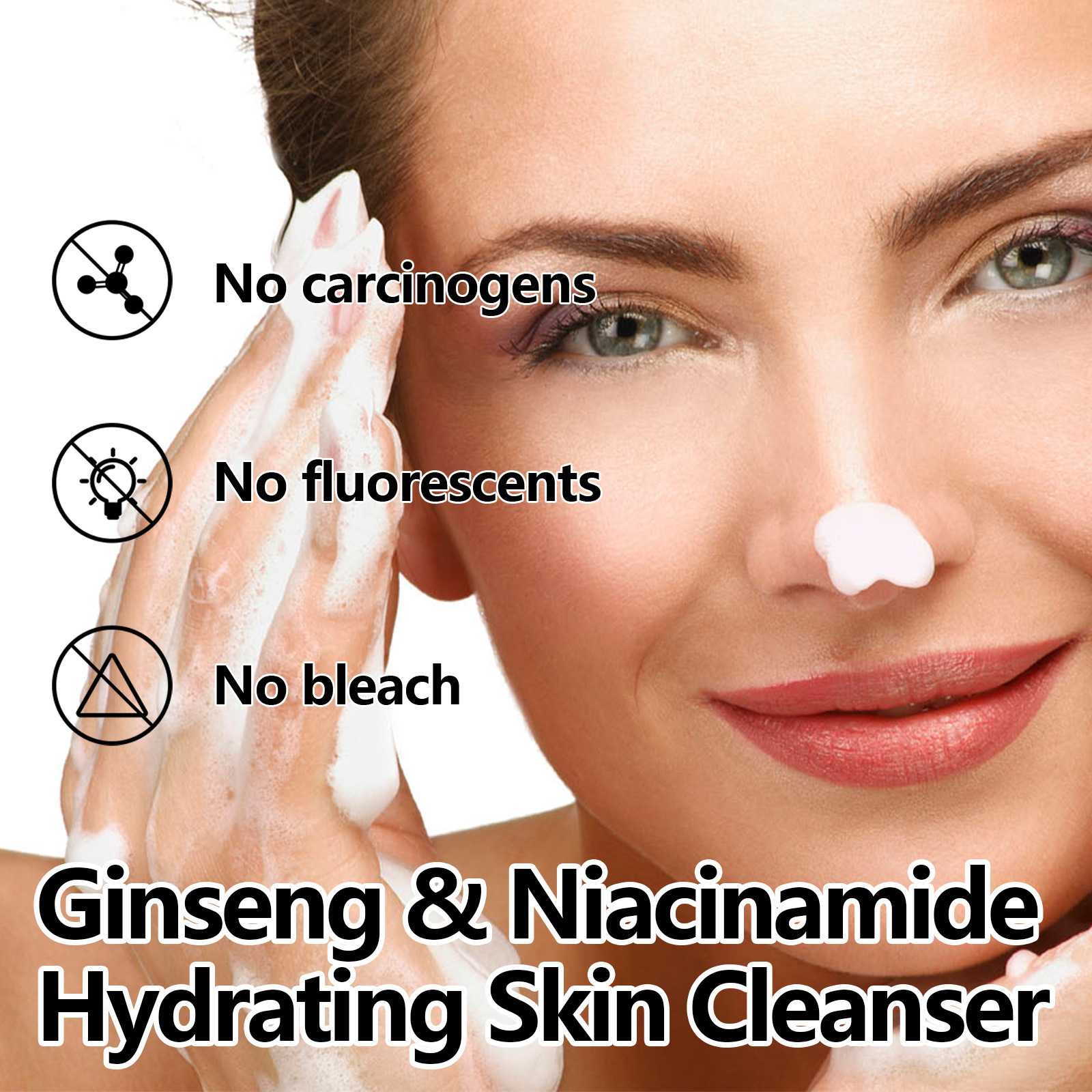 Ginseng Facial Cleanser For Gentle Deep Cleansing Moisturizing And Easy Rinse Daily Face Wash
