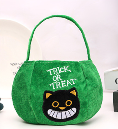 Halloween Handheld Gift Bag Trick Or Treat Bag Flannel Bag Decoration For Kids