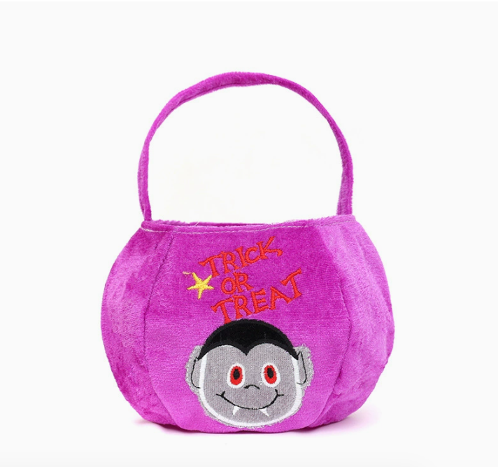 (Green Black Cat) Halloween Handheld Gift Bag Trick Or Treat Bag Flannel Bag Decoration For Kids