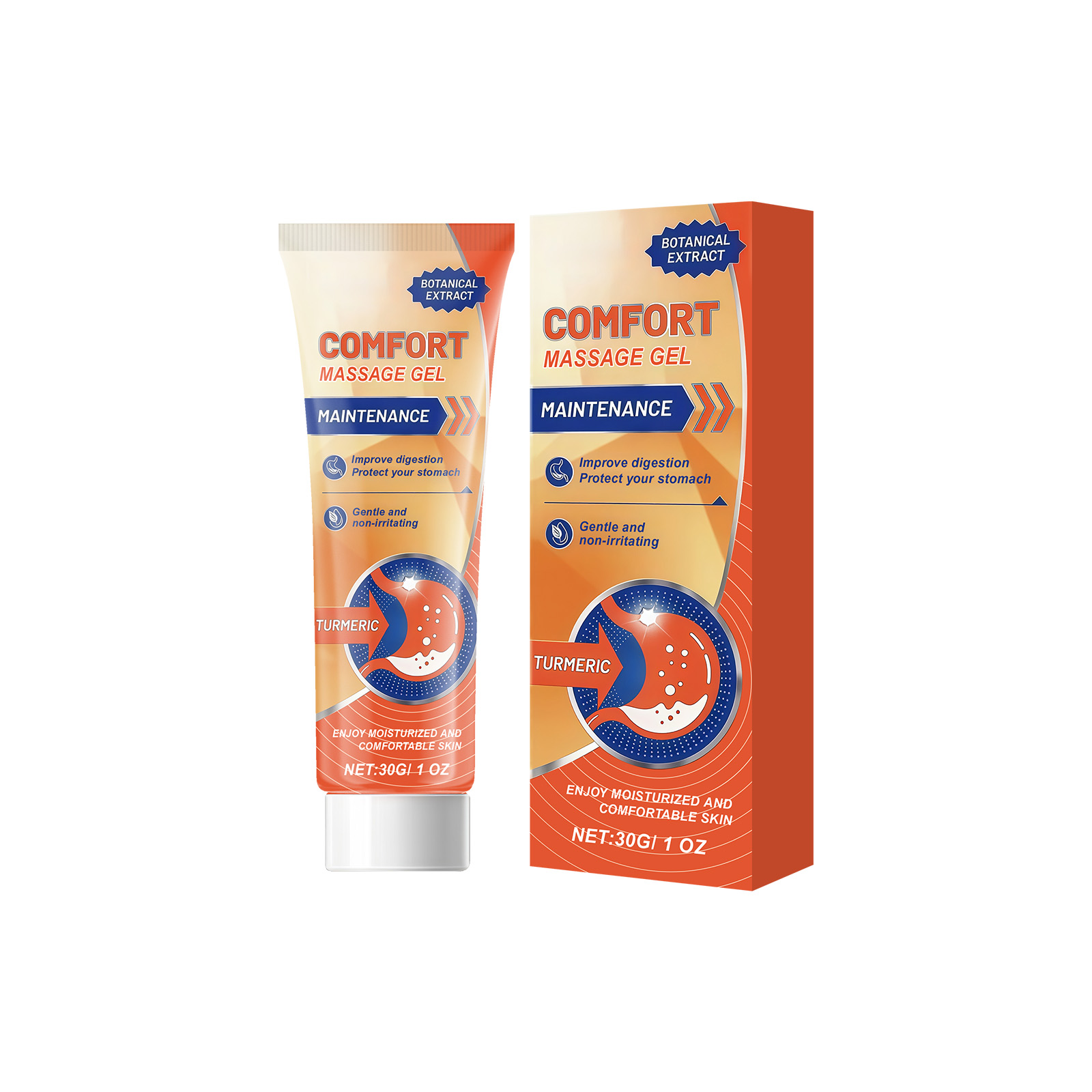 Turmeric Care Massage Gel Mild Gentle Warm External Cream Abdomen Daily Body Care Maintenance Lotion