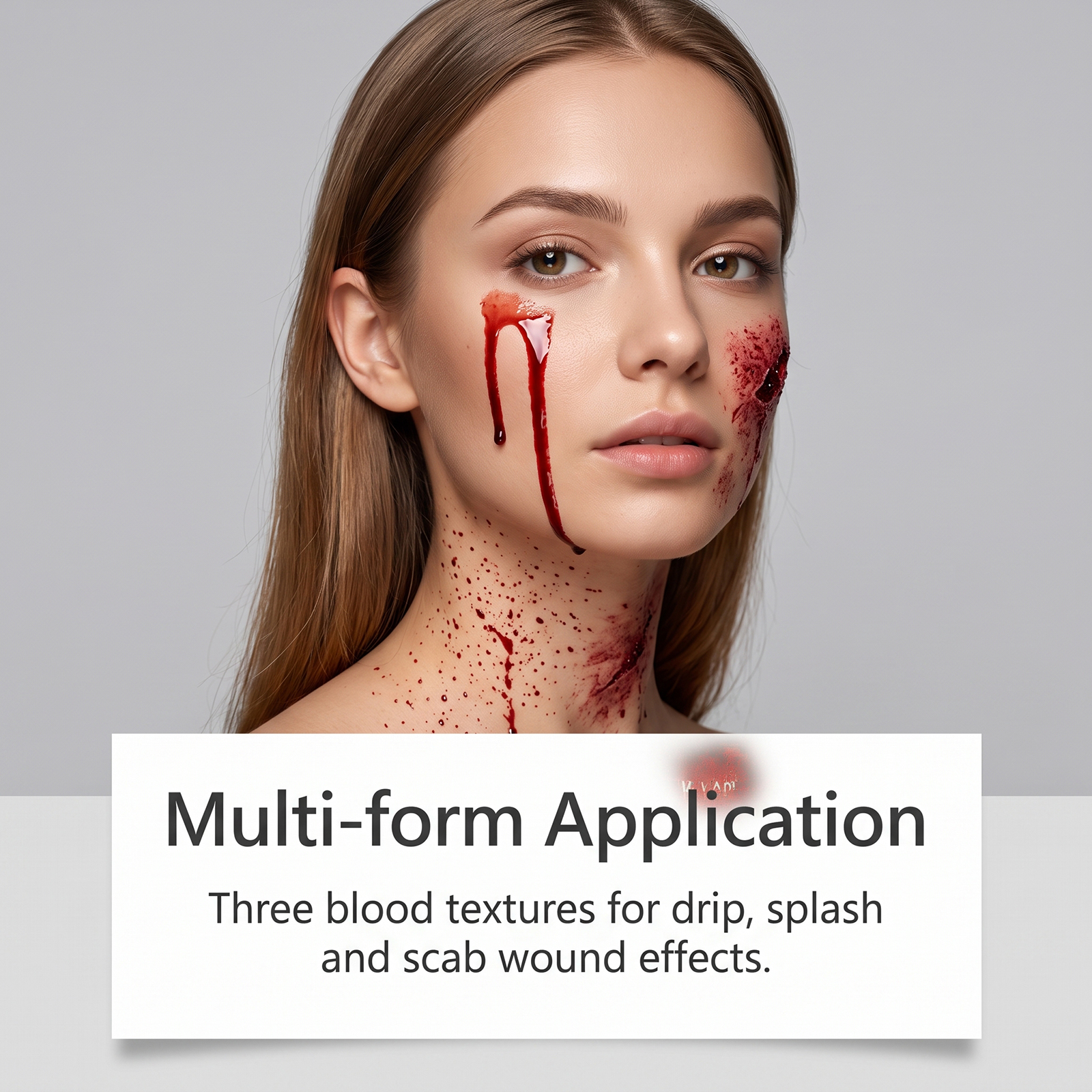 Halloween Fake Blood Makeup Kit Realistic Makeup Effect Role Play Stage Cosmetic Prop Festival Party Styling Supply