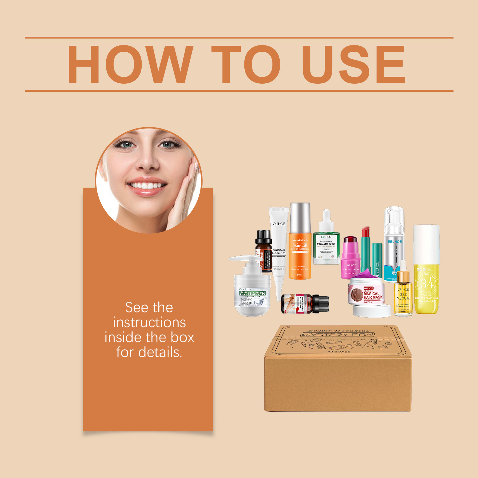 Colorful Makeup Gift Box Cosmetic Skincare Set Hydrating Moisturizing Soft Smooth Skin Daily Care Treatment