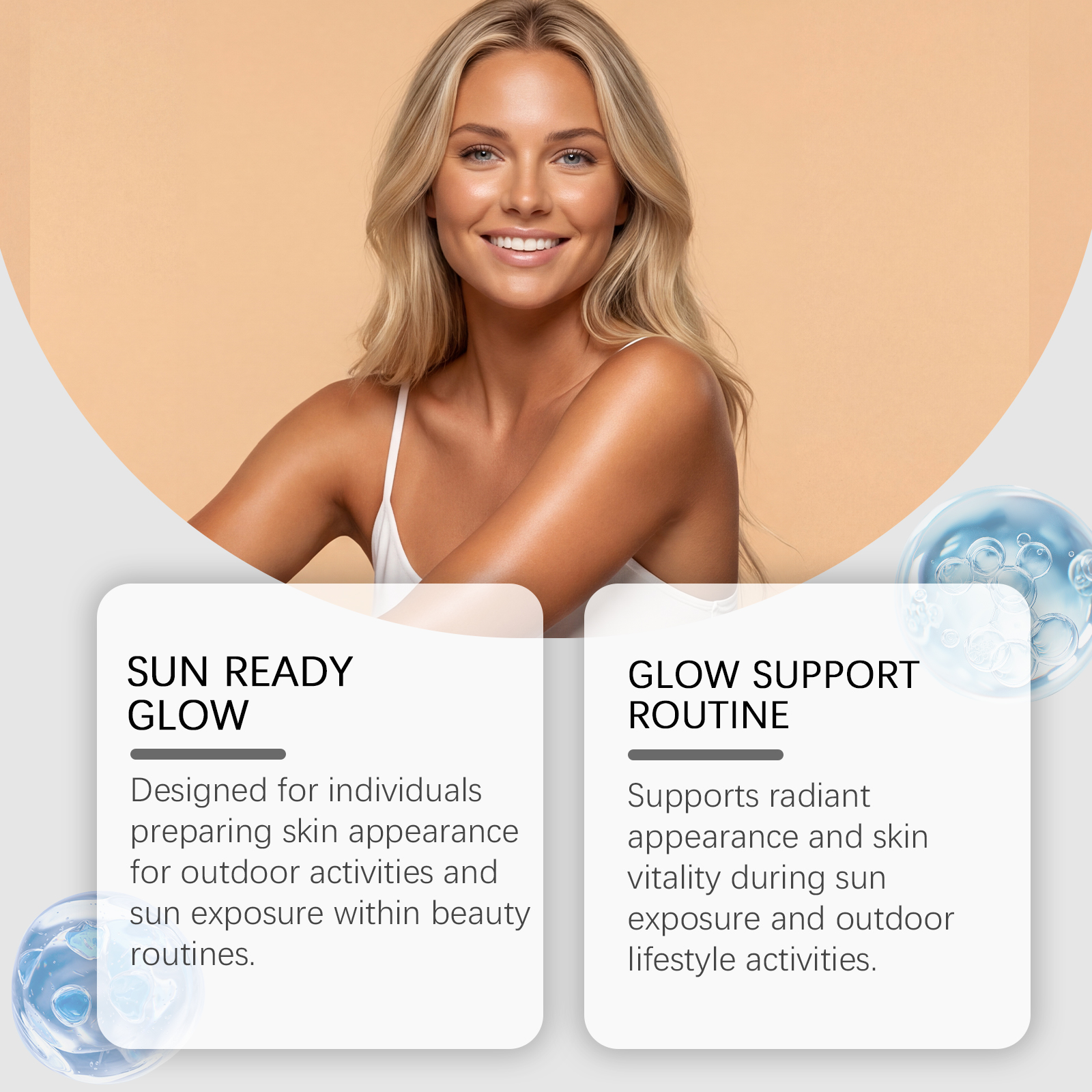 Skin Tanning Gummies Nourish Complexion Brighten Skin Boost Radiance Nutritious Oral Care For Daily Outdoor Skin Maintenance