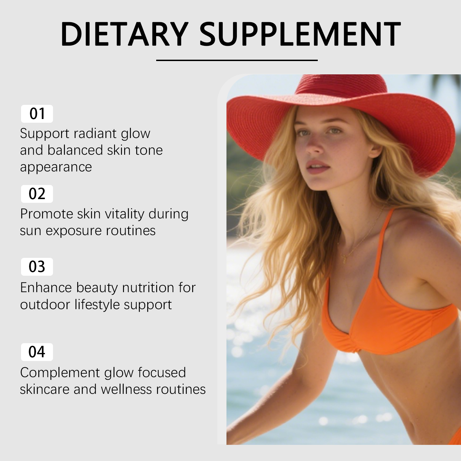 Skin Tanning Gummies Nourish Complexion Brighten Skin Boost Radiance Nutritious Oral Care For Daily Outdoor Skin Maintenance