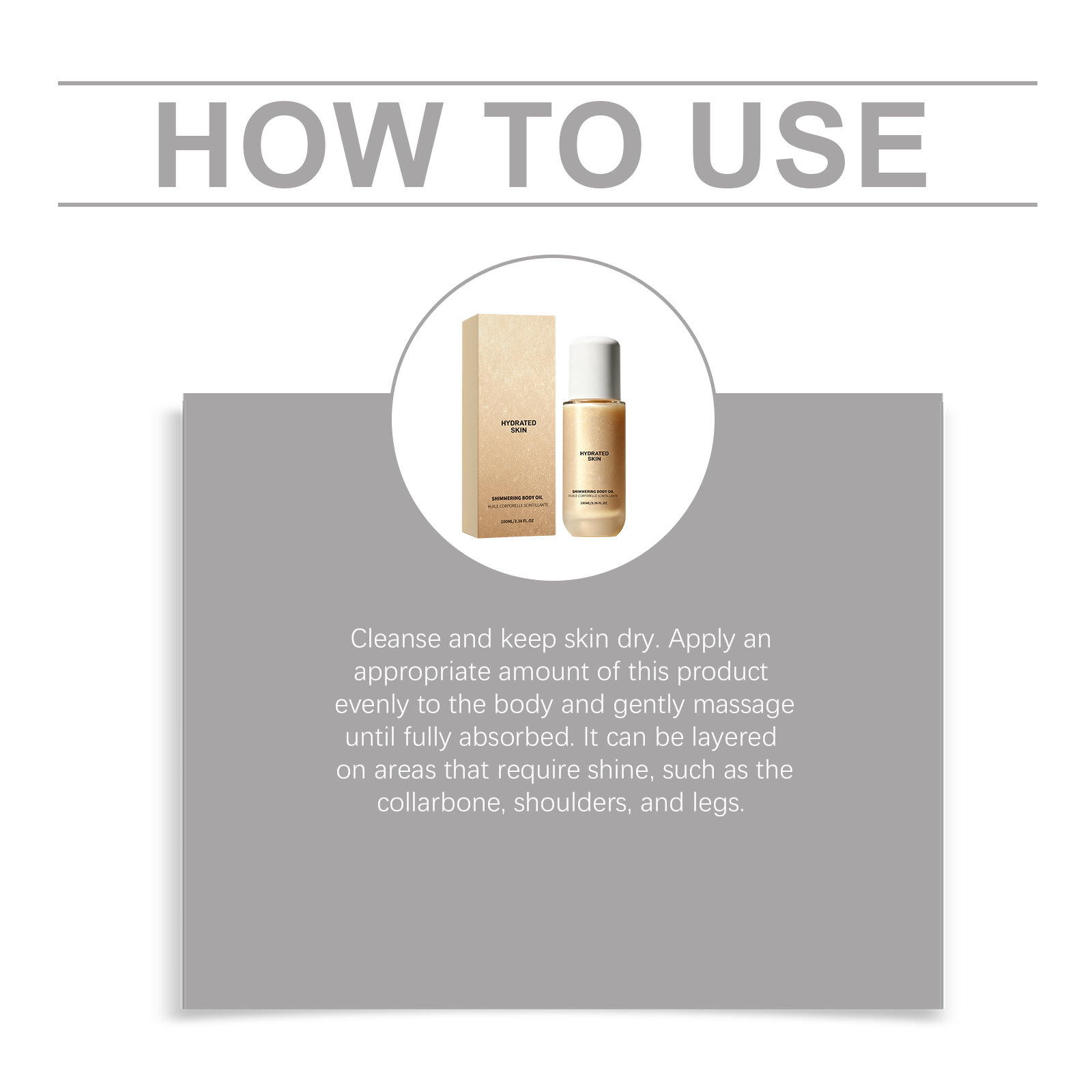 Shimmer Moisturizing Body Oil Hydrating Soft Delicate Gentle Care Daily Apply Skin Nourish Essential Oil