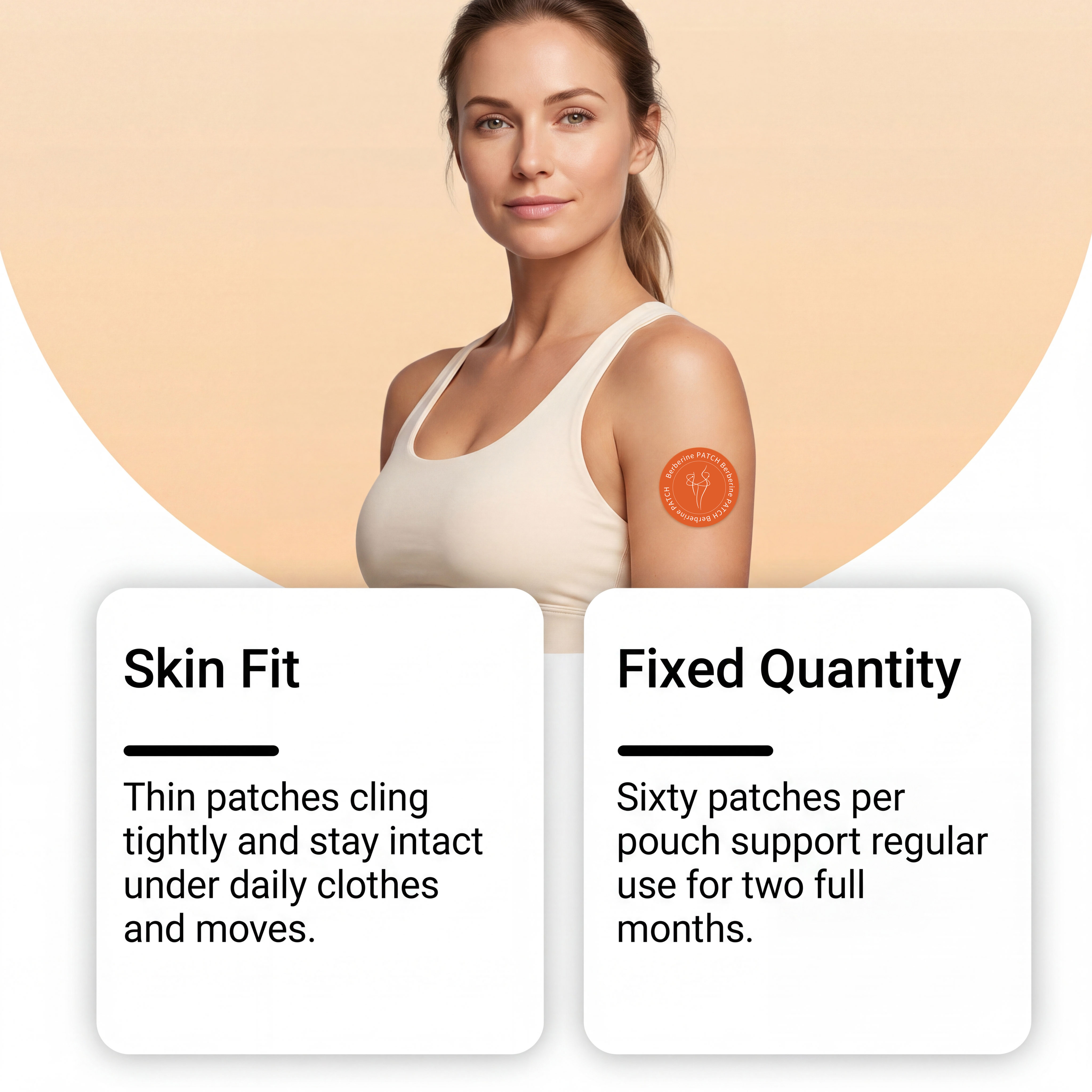 Berberine Body Support Patch Thin Soft Fit No Curling Small Portable Instant Apply Body Care Auxiliary Sticker