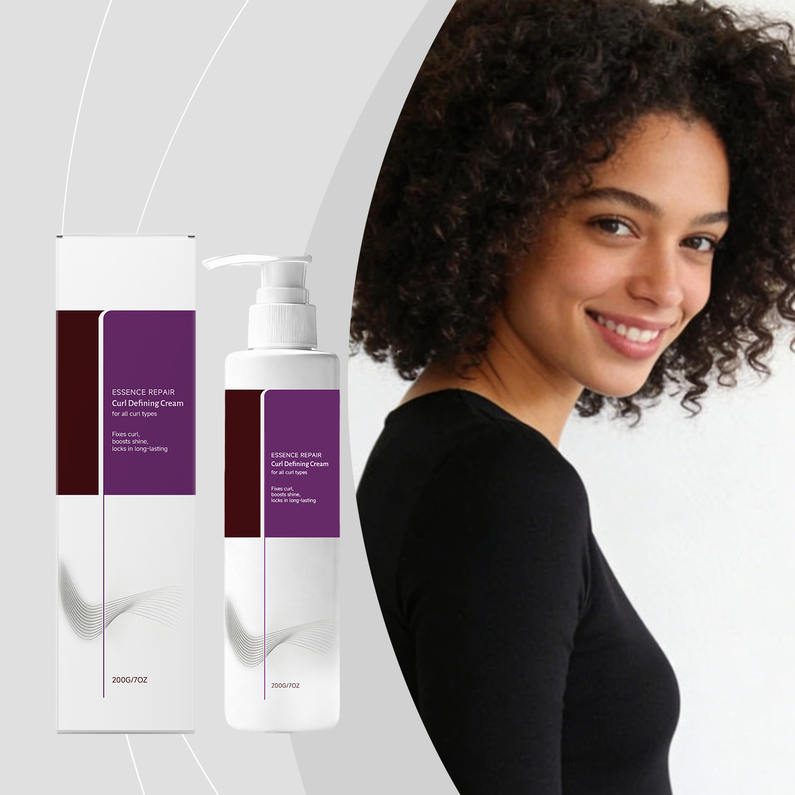 Curl Styling Cream Outlining Hair Beautifying Shaping Fluffy Anti Collapse Easy Smear Easy Spread Portable Care Daily Use Gentle Long Lasting