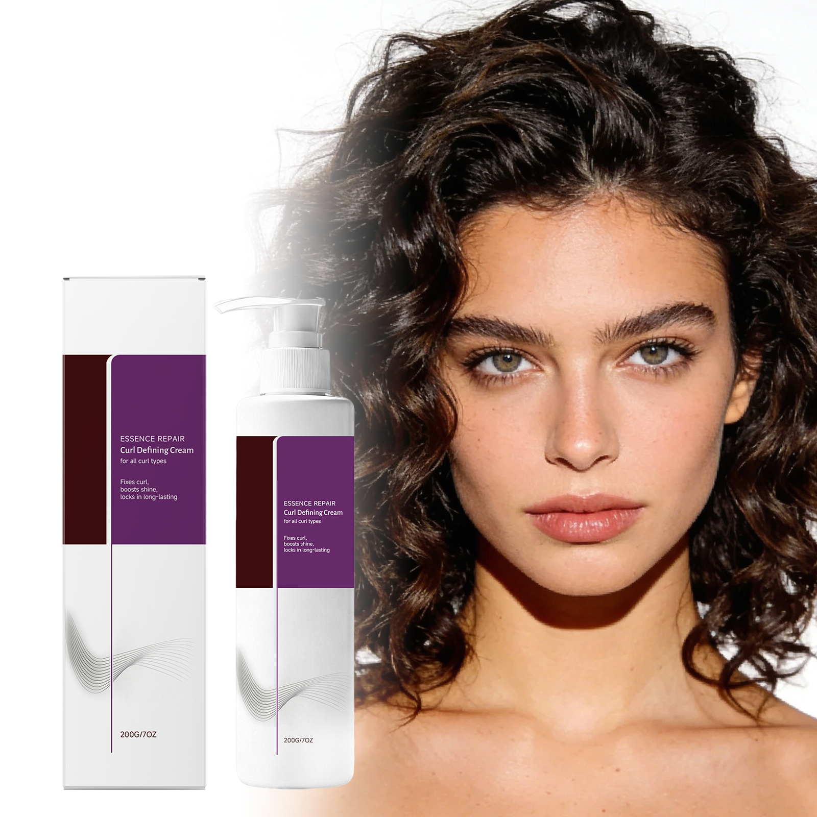 Curl Styling Cream Outlining Hair Beautifying Shaping Fluffy Anti Collapse Easy Smear Easy Spread Portable Care Daily Use Gentle Long Lasting