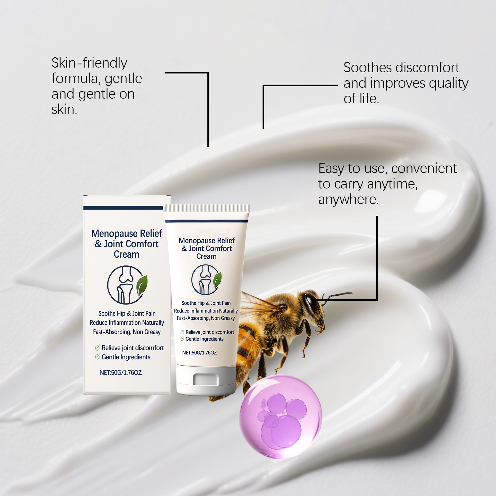 Body Care Cream Gentle Skin Friendly Refreshing Fine Easily Absorbed Nourishing Daily External Massage Use