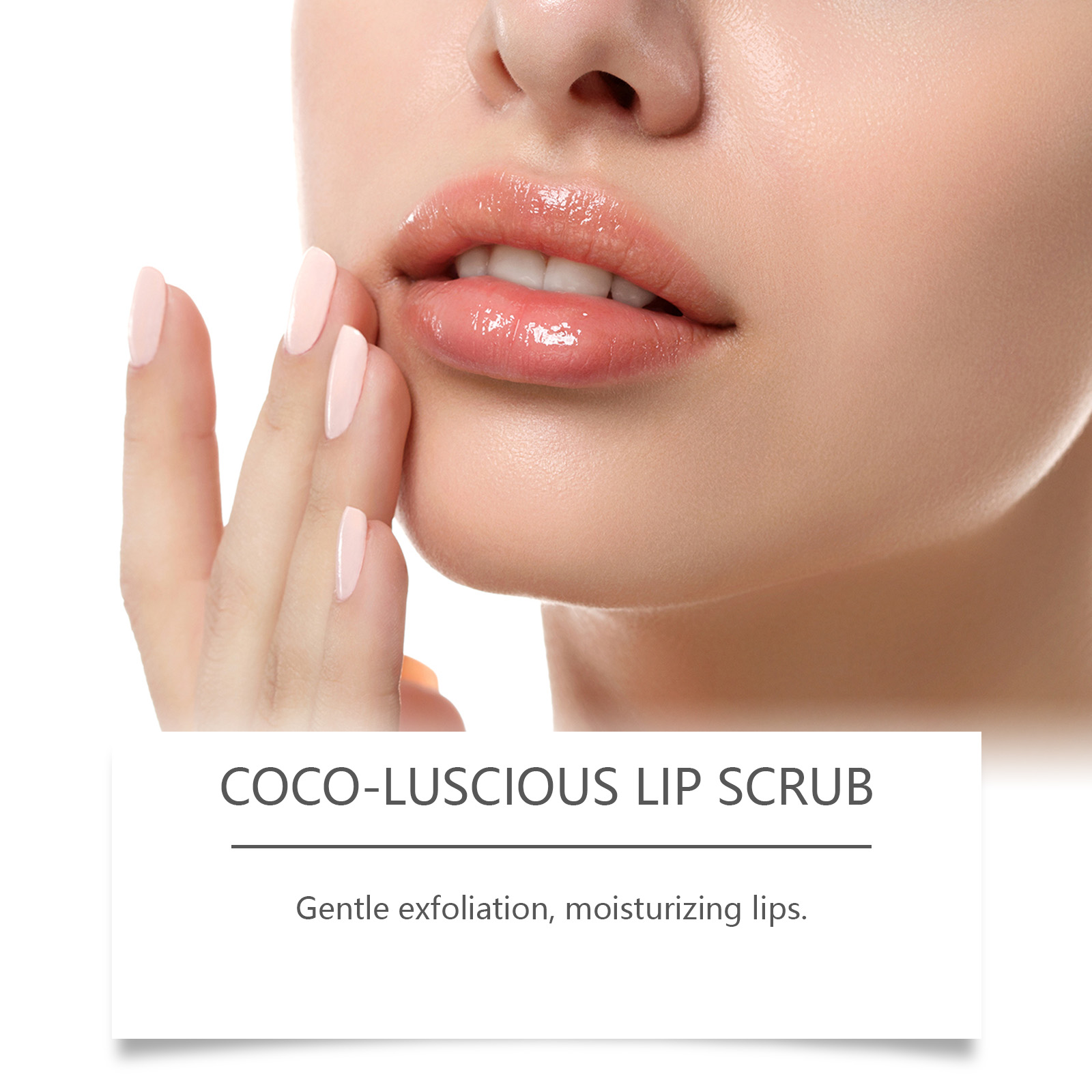 Strawberry Lip Scrub Exfoliates Softens Hydrates Smoothes Lightweight NonSticky Glossy Delicate Skin Lip Care