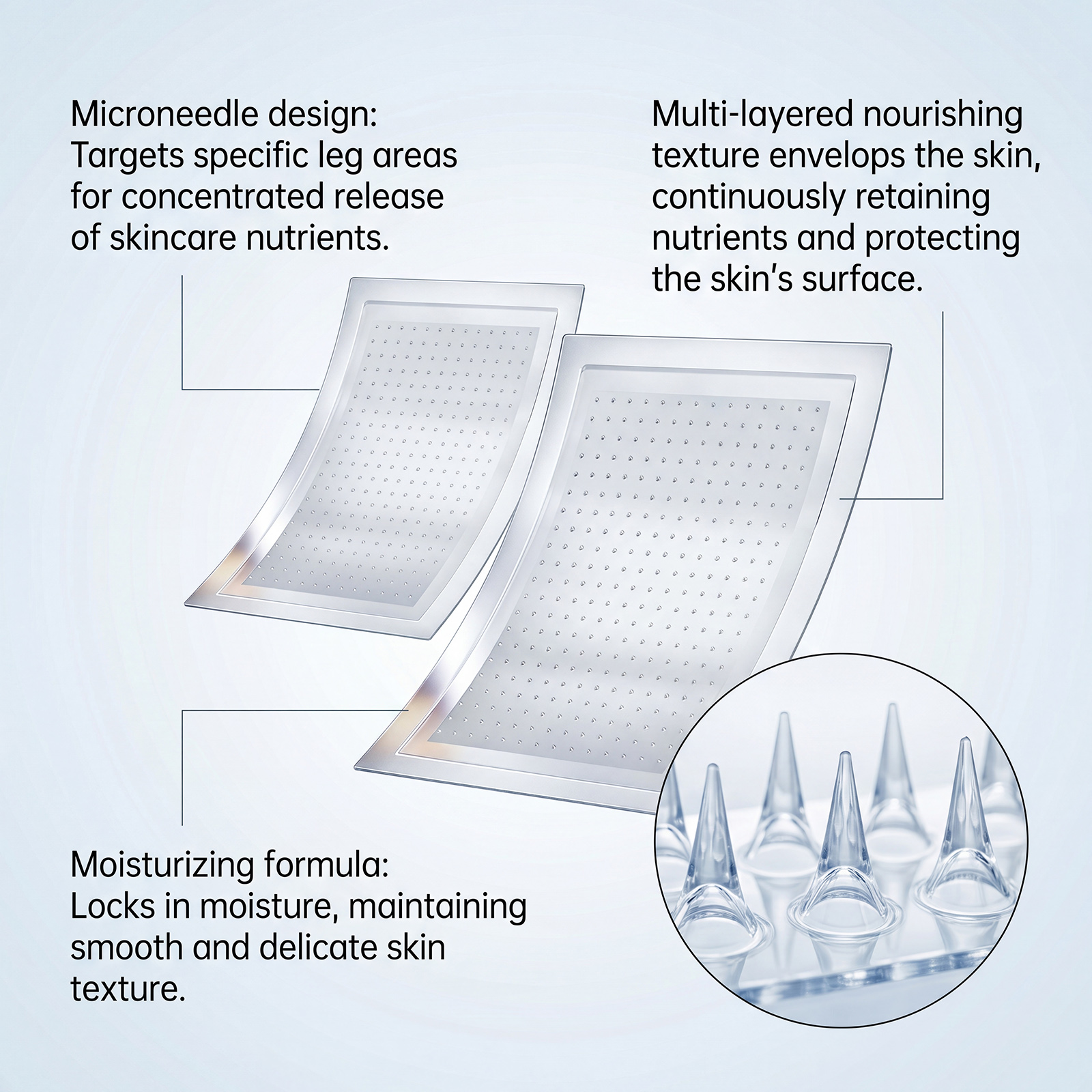 Leg Care Patch Mild Formula Breathable Skin Friendly Convenient Daily External Care Protect Leg Skin