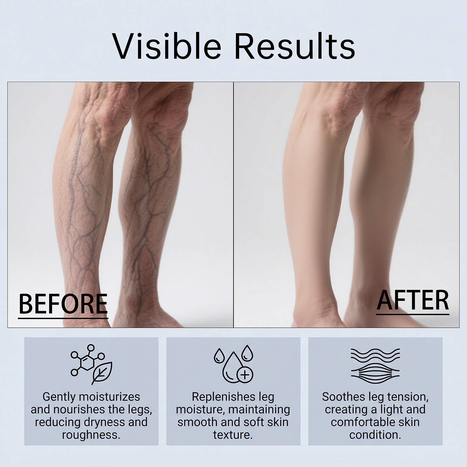 Leg Care Patch Mild Formula Breathable Skin Friendly Convenient Daily External Care Protect Leg Skin