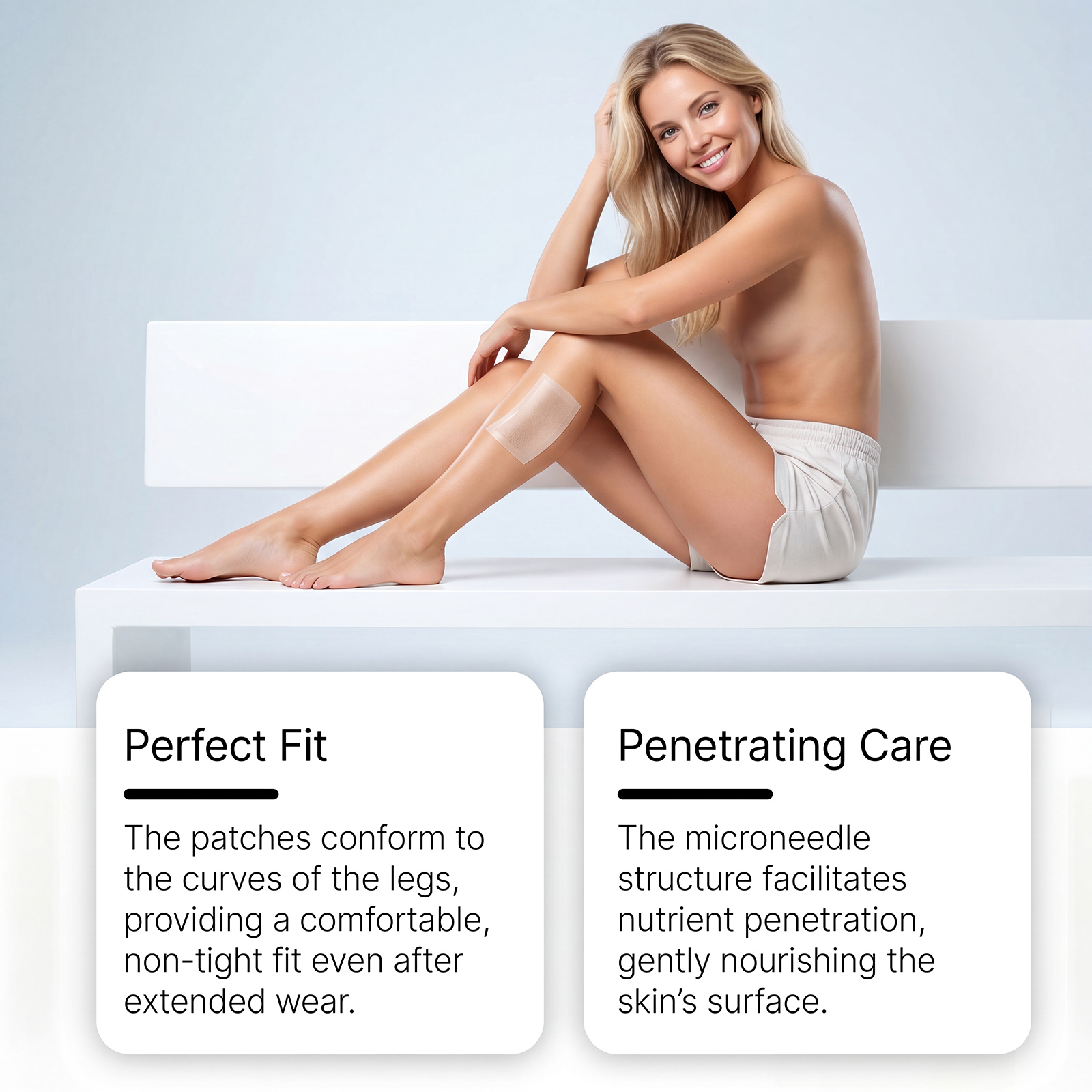 Leg Care Patch Mild Formula Breathable Skin Friendly Convenient Daily External Care Protect Leg Skin