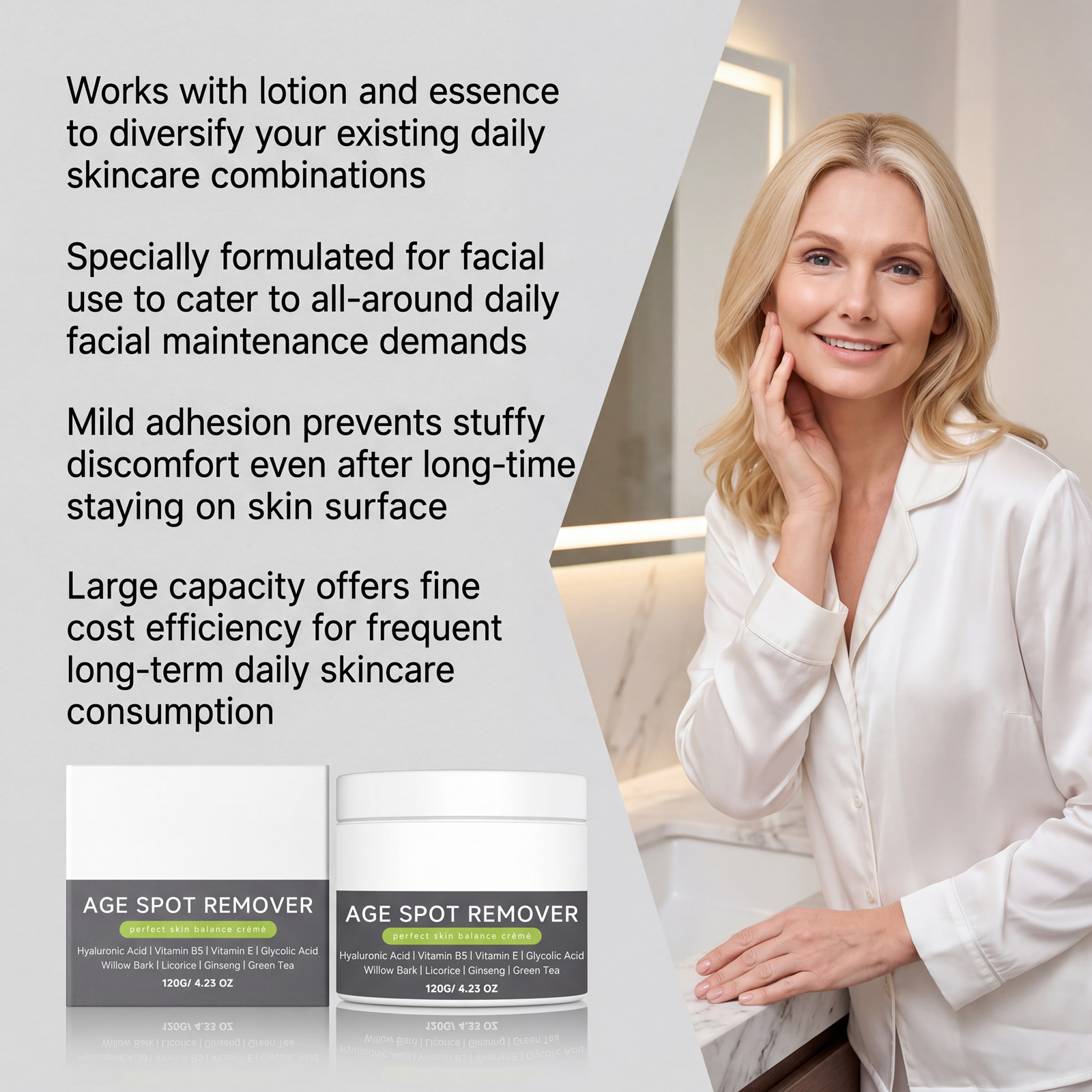 Brightening Cream Daily Mild Moisturizing Silky Delicate Refreshing Fast Absorb Facial Skin Care Lotion