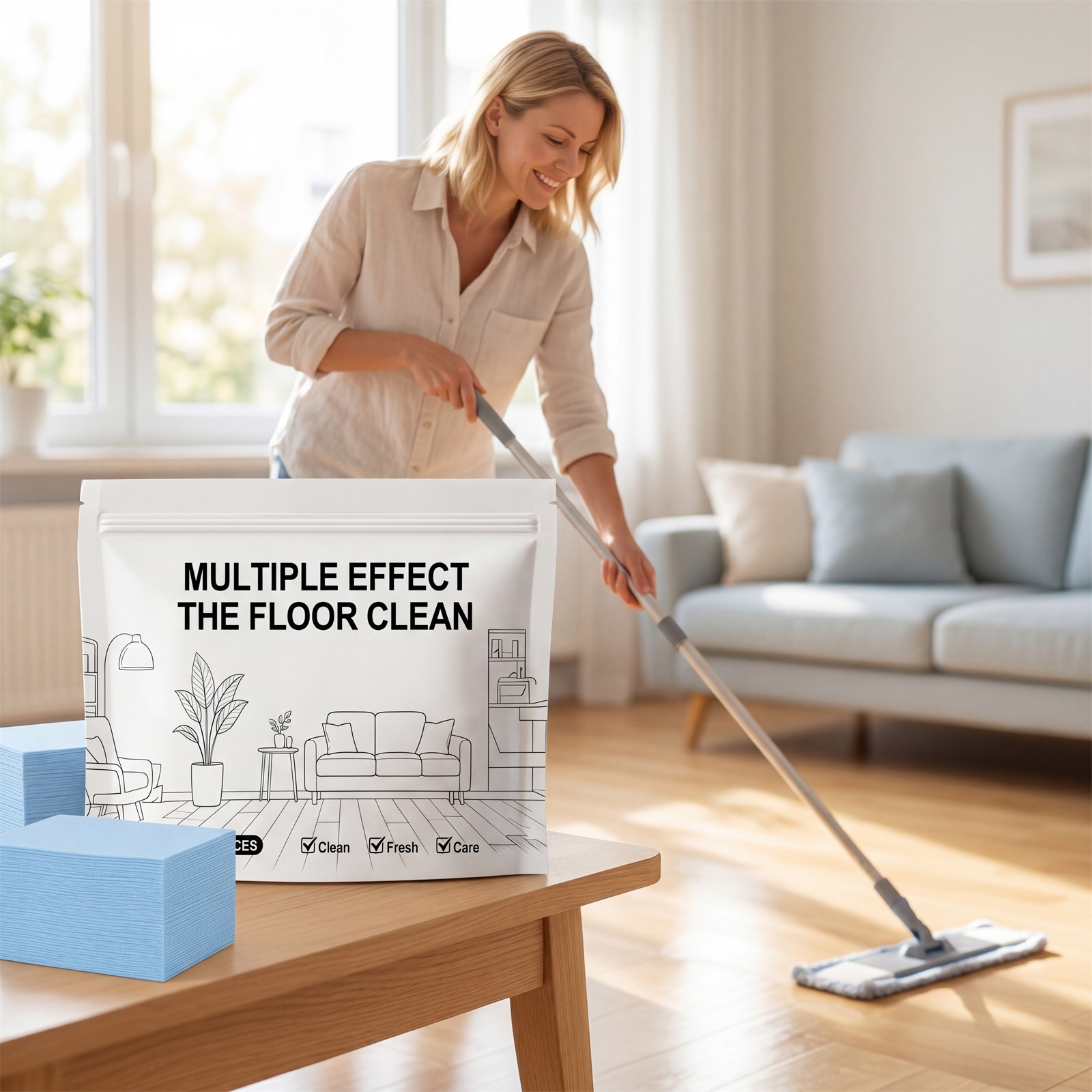 Multi Purpose Floor Cleaning Tablets Fast Dissolve Deep Clean Safe Mild Fit Various Floors