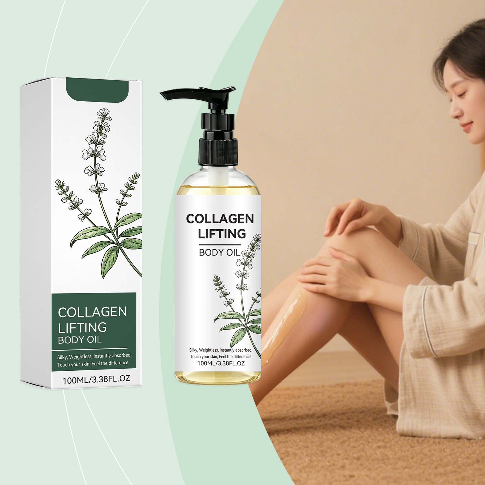 Collagen Body Oil Mild Nourishing Soft Smooth Refreshing Elastic Bright Daily Skin Care