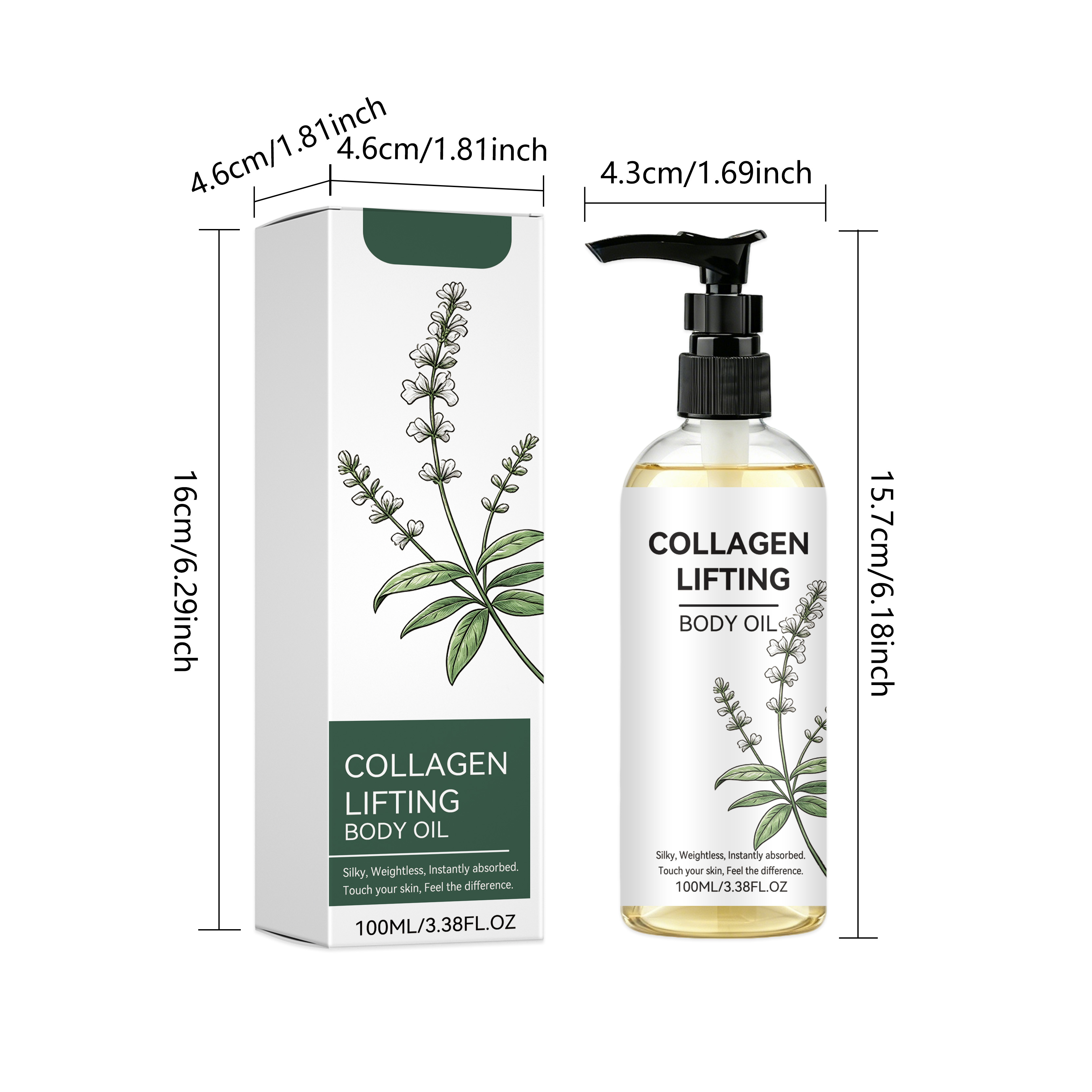 Collagen Body Oil Mild Nourishing Soft Smooth Refreshing Elastic Bright Daily Skin Care