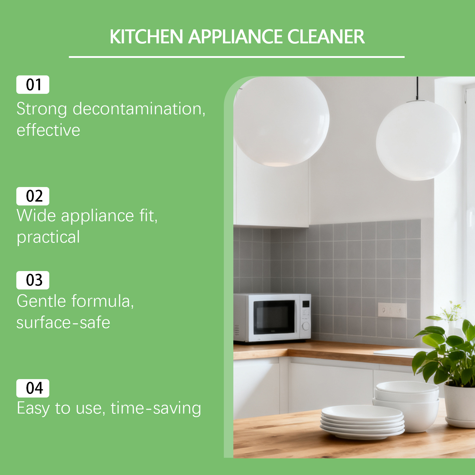 Kitchen Appliance Cleaner Powerful Oil Stain Removal Daily Household Surface Cleanser For Range Hood Refrigerator Electrical Devices