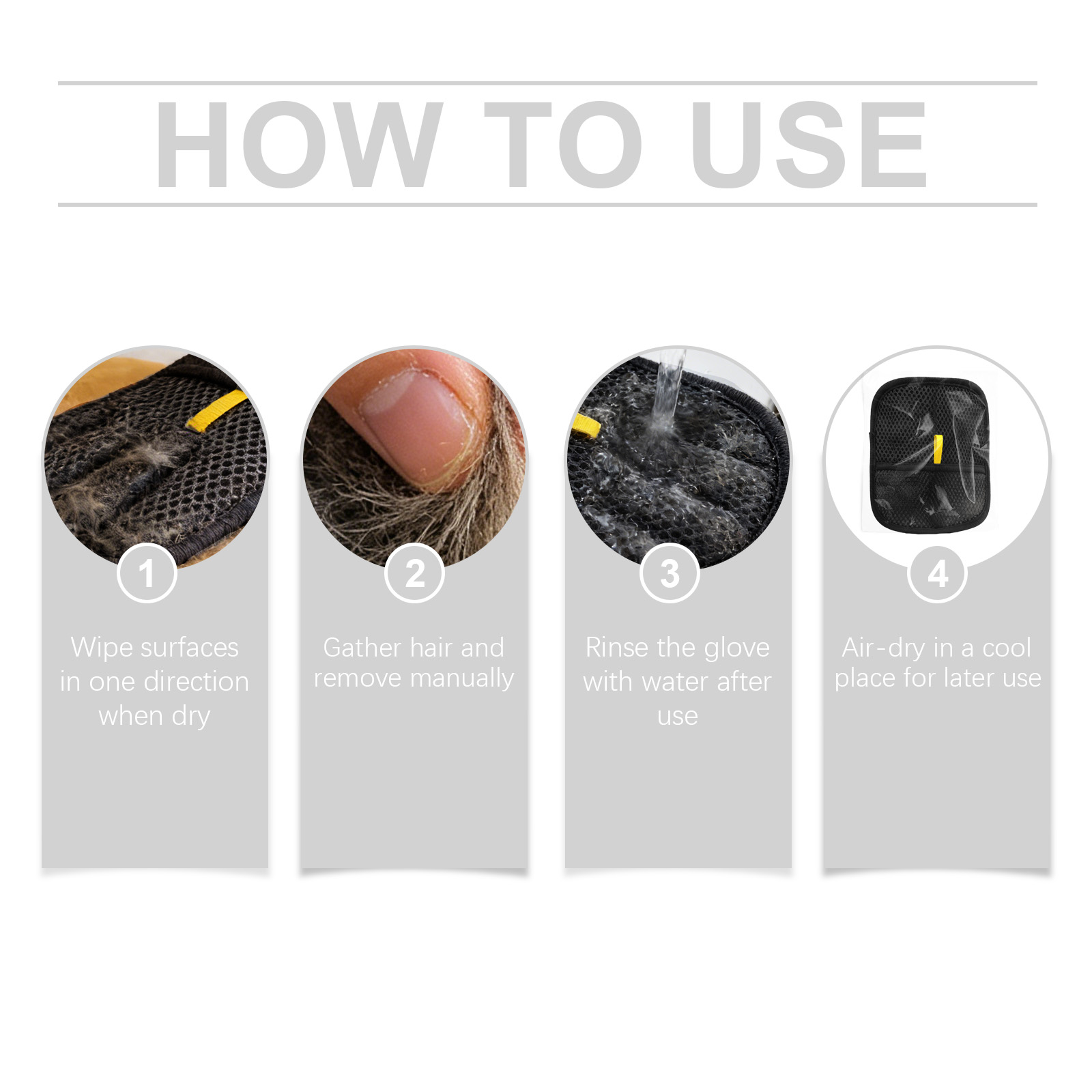 Pet Hair Removal Glove Static Hair Cleaner Glove Furniture Clothes Car Multi Scene Cleaning Tool