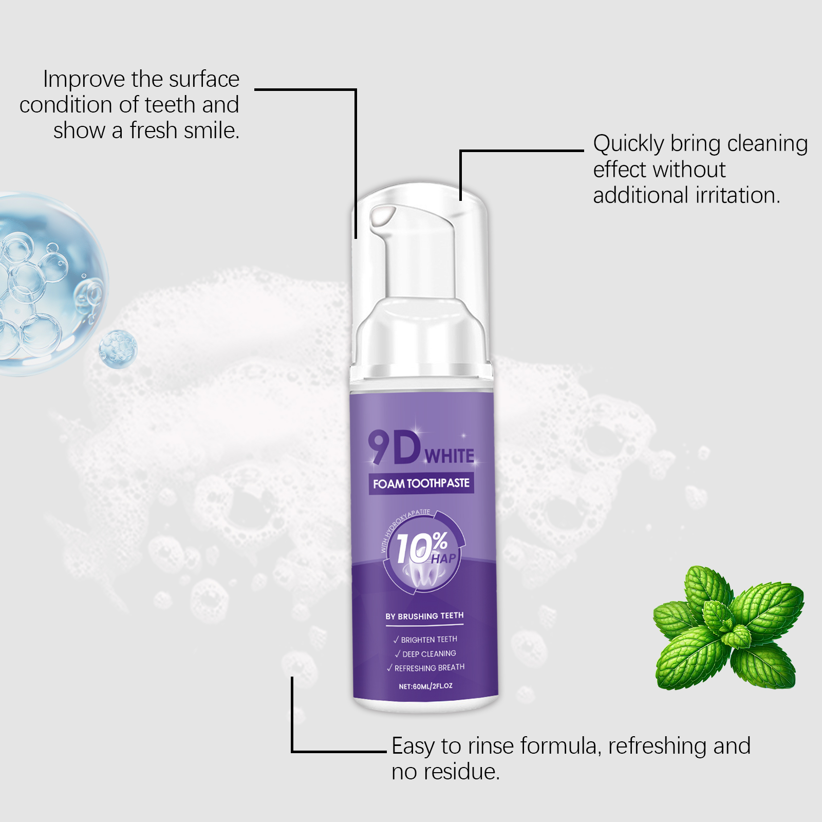 Teeth Cleaning Mousse Mild Cleaning Yellow Stains Fresh Clean Daily Care Oral Care Foam Mousse