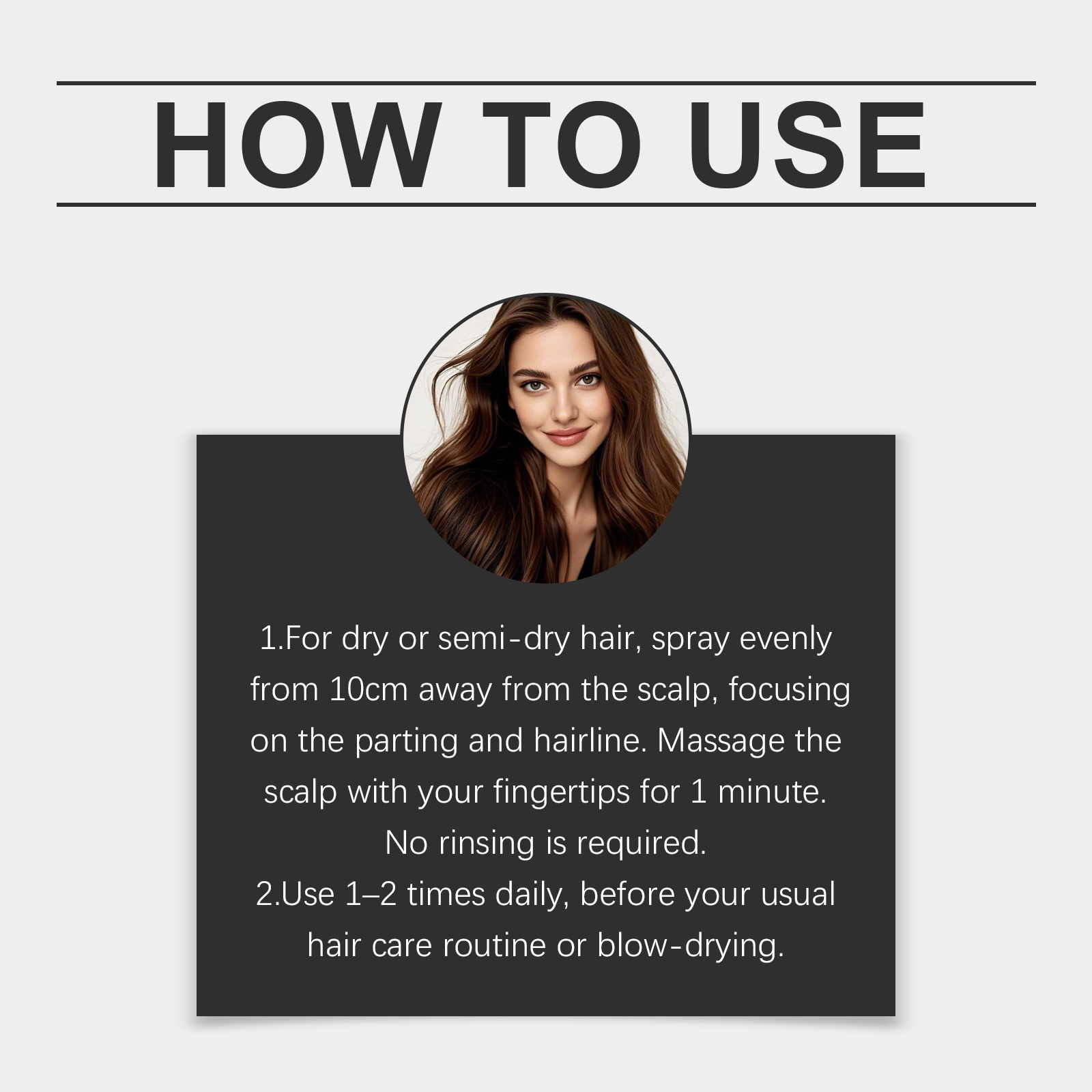 Hair Spray Mild Ingredients Maintain Scalp Hydration Hair Gloss Smooth Silky Daily Hair Care