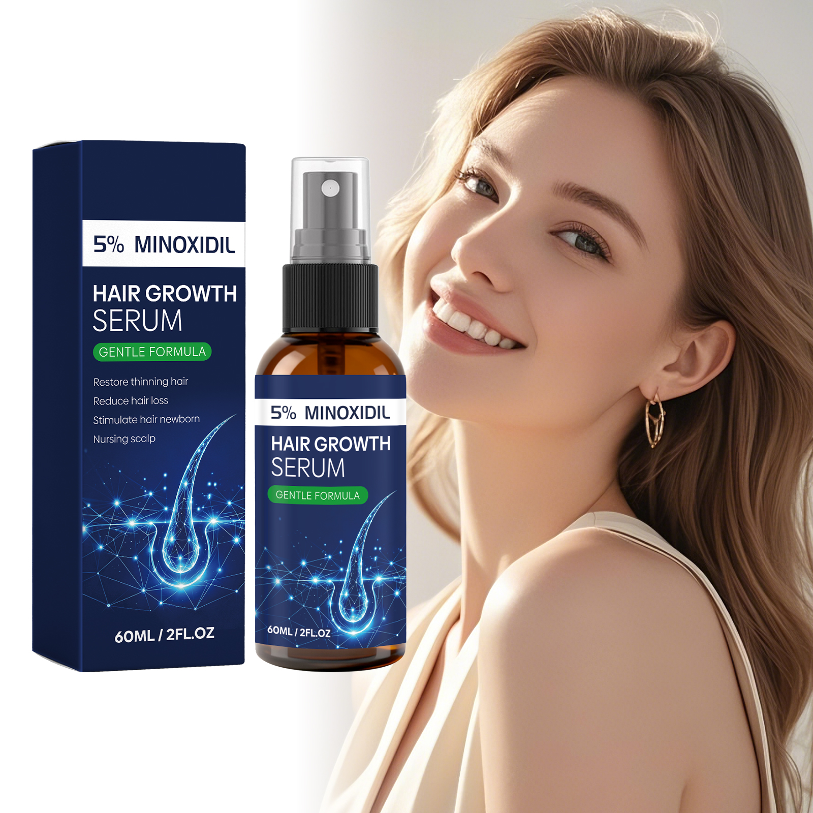 Hair Spray Mild Ingredients Maintain Scalp Hydration Hair Gloss Smooth Silky Daily Hair Care